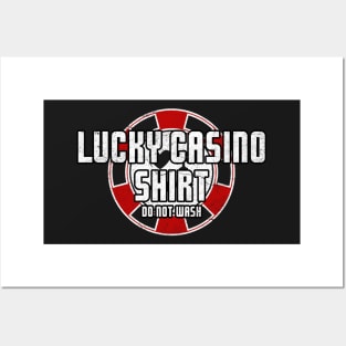 Lucky Casino Shirt Funny Gambling Poker Slots Roulette Posters and Art